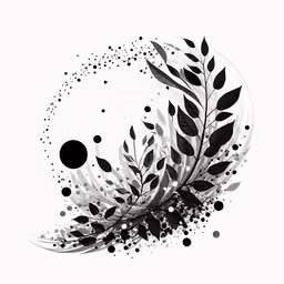a black and white photo of a feathers feather