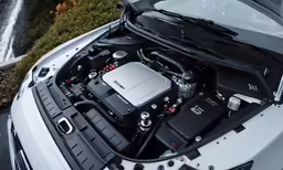 the engine compartment of a new bmw z4 roadster