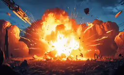 a very large fire with lots of burning flames
