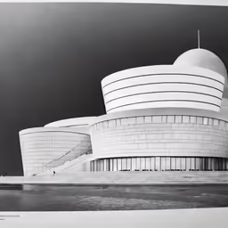 an architectural drawing of the modern architecture of the opera