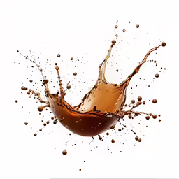 a splash of liquid in the air