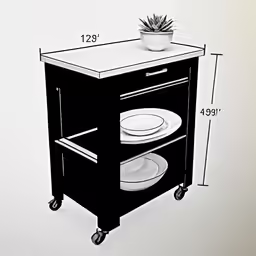 an illustration shows the width of a dish rack