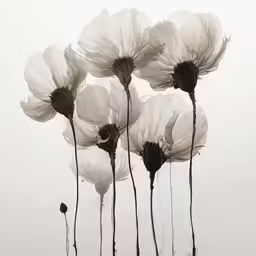 flowers that have been placed together are being blown