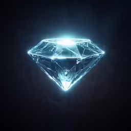 a large diamond in the middle of a dark room
