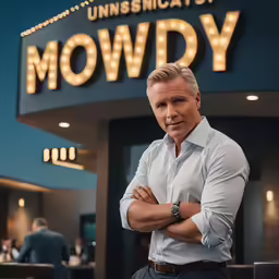 an image of a man in a white shirt posing for the camera