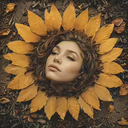 the sun is shining on the face of a young lady