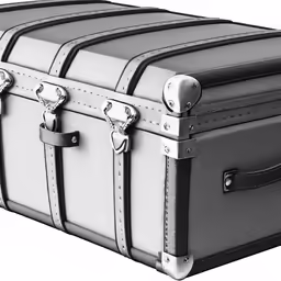 a pair of large briefcases sit in front of each other