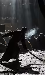 a man is standing with his foot on the ground