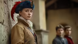 there is a young woman and man standing near each other