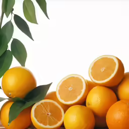 an arrangement of many oranges piled on each other