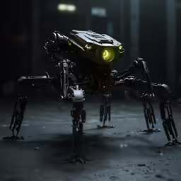 this is an artistic rendering of a robotic spider