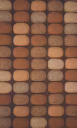 a collection of different types of rocks are arranged on a wall