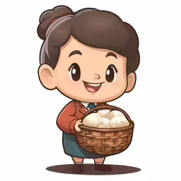 a person is holding a basket of bread