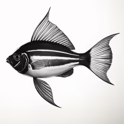 a small fish is on a white surface