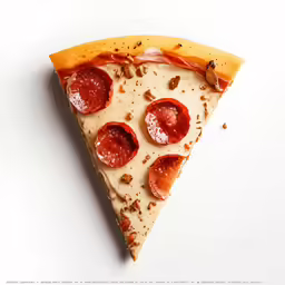 sliced pizza with tomatoes and nuts on white background