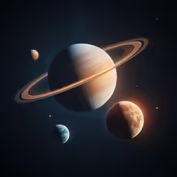 the planets are being photographed in this composite image