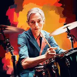 a man that is playing some kind of drum