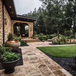 an outdoor home in the backyard