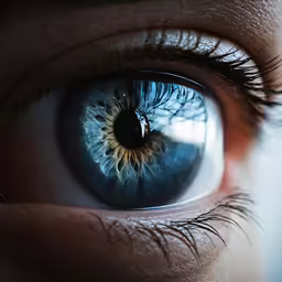 an image of an eye looking straight into it