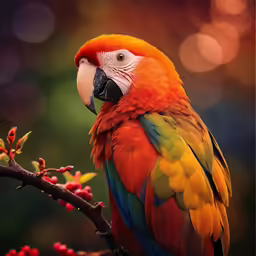 a close up of a bird on a tree branch