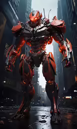 an animated figure standing in the middle of a city