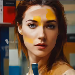 a painting of a woman
