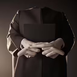 a man holding a book with his hands in his hands