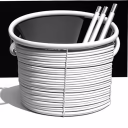 white dish with four white round objects in it