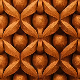 a closeup shot of wooden balls on a surface