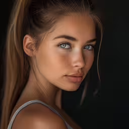 an artistic photo of a woman with blue eyes,a beautiful woman with blue eyes posing for the camera