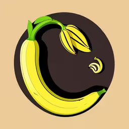 there are two bananas that are on the plate