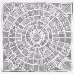 a circular plan that shows several sections of a city