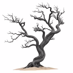 a tree that has some branches growing out of it