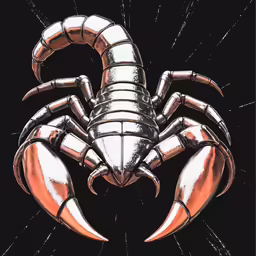an orange and white lobster on a black background