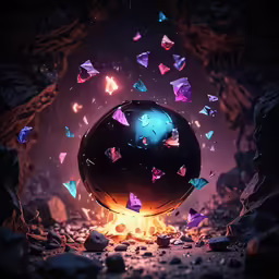 a picture of some kind of ball and fire
