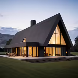 a large home that has a very sleek design