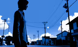 a person stands in the street with their hands on his hips