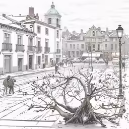a tree is fallen and has been knocked over