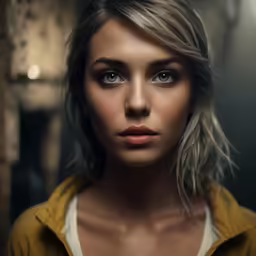 a woman with blonde hair and blue eyes