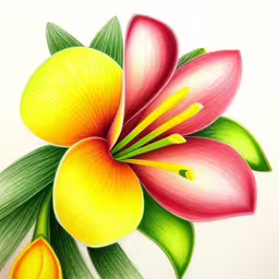 a colorful painting of flowers on white paper,this is an image of some flowers that are colored