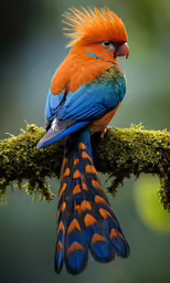 this is a bird with an orange mane