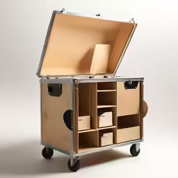the inside of an open luggage bag