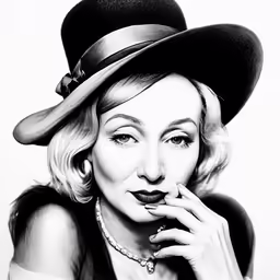 a woman with a fedora poses for a photo