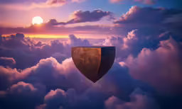 the shield that is sitting in the clouds