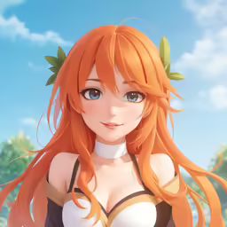 an anime character with long hair is standing