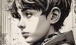 an artistic picture of a man with his eyes closed,the image of a young boy in black and white