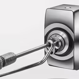 the motor gear is attached to a metal motor