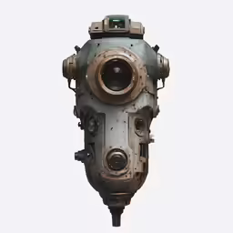 the camera is upside down on top of a pedestal