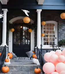 this is a picture of halloween decor outside