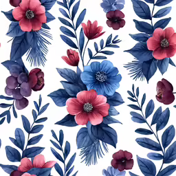 the floral bouquet pattern on a white background